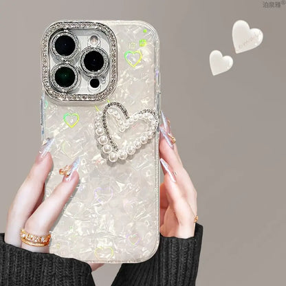 Bling Glitter Heart 3D Phone Case For iPhone