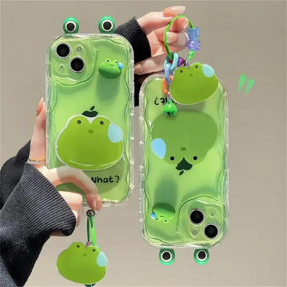 3D Ear Panda Frog Pendant Phone Case for IPhone