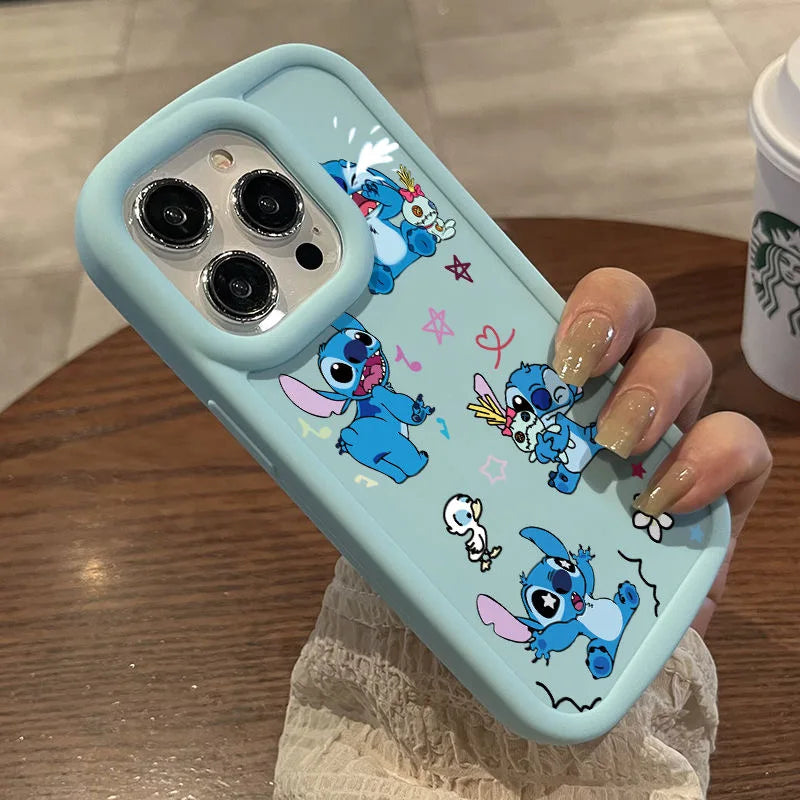 Stitch Happy Naughty Cute Phone Case For iPhone