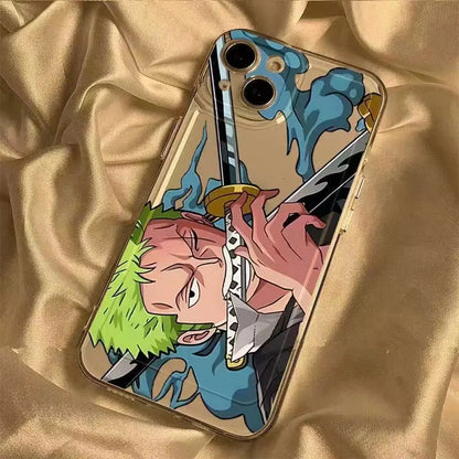 3D One Piece Zoro Luffy Phone Case For iPhone