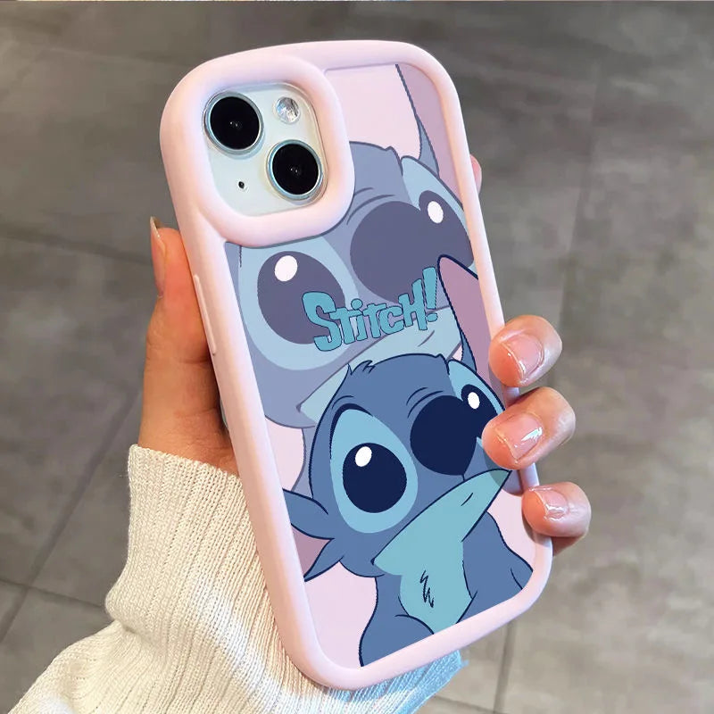 Stitch Love Big Eye Cute Phone Case For iPhone