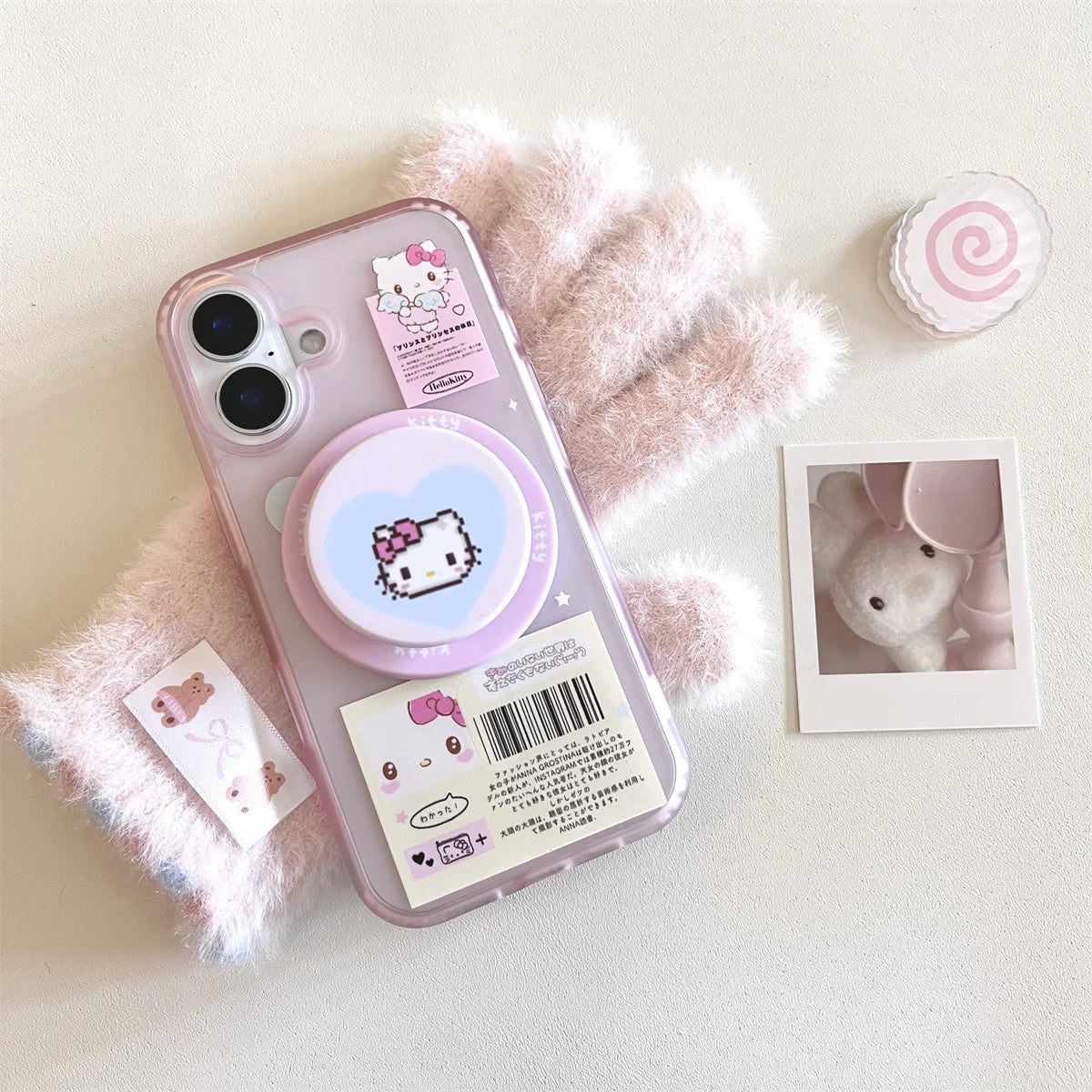 Cute Magnetic Shell Stand Phone Case