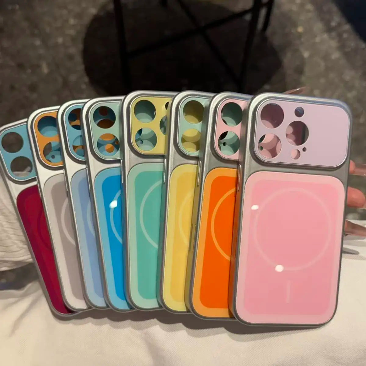 For Magsafe Candy Color Contrast Case For iPhone