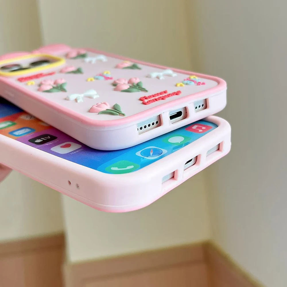 Cute 3D Tulips Lovely Flowers Phone Case