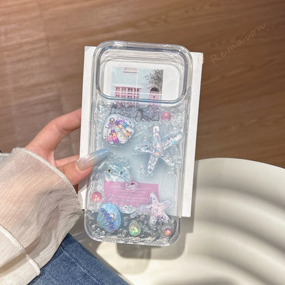 Bling Bling Glitter 3D Cute Starfish Phone Case For iPhone