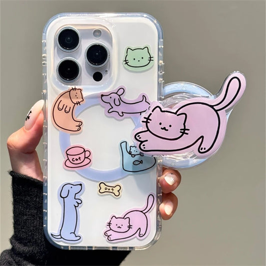 Cute Cat Cartoon Kitty Magnetic Phone Case