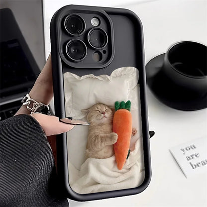 Candy Color Cute Cat Phone Case
