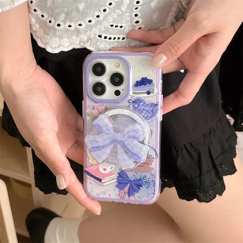 Flower Bow Magnetic Phone Case