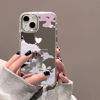 INS Cute Cloud Mirror Phone Case For iPhone
