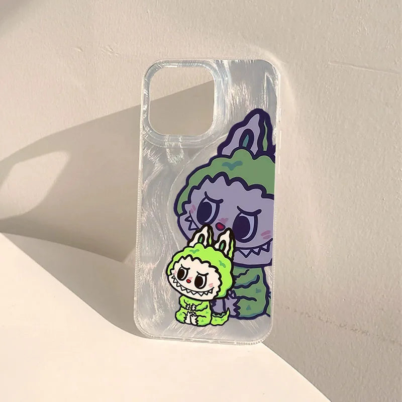 Cartoon Green Labubu Phone Case