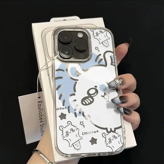 Anime Chiikawa Momonga Transparent Magnetic Shell For iPhone