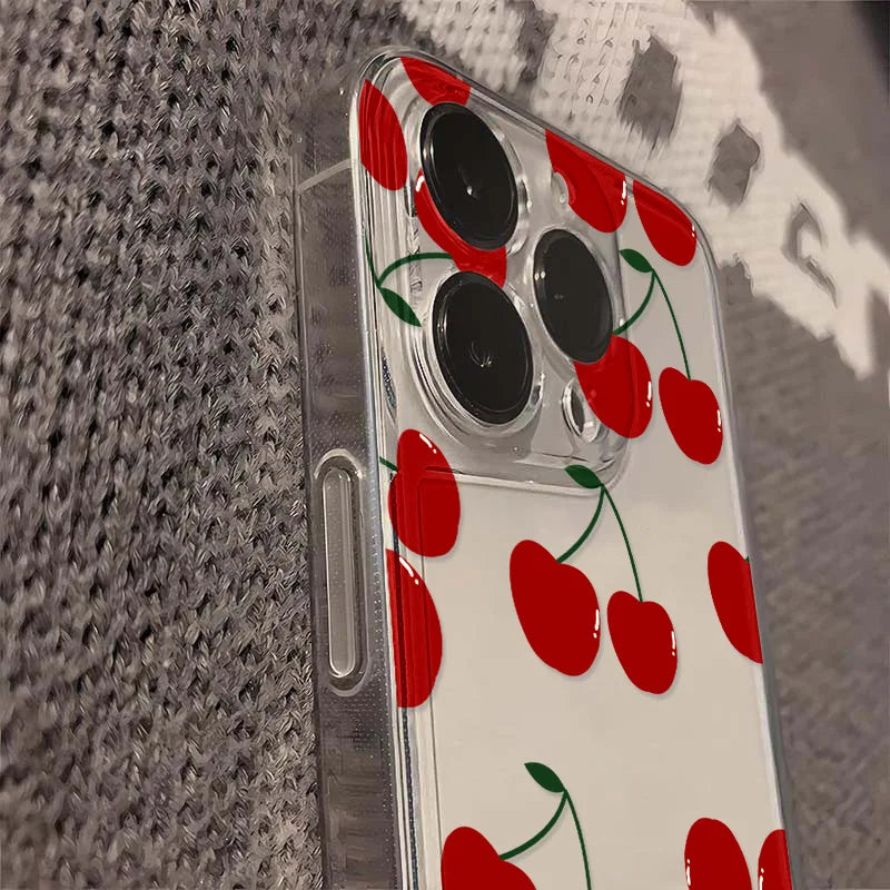 Cherry Silicone Phone Case For iPhone