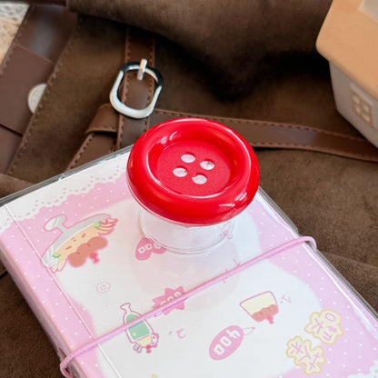 Korean Splicing Polka Dots Colorful Stars 3D Cartoon Button Holder Phone Case For iPhone