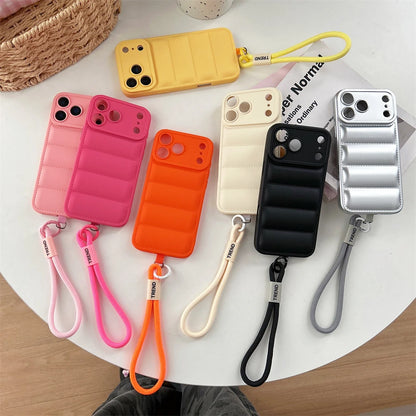 Soft Down Jacket Silicone Case For iPhone