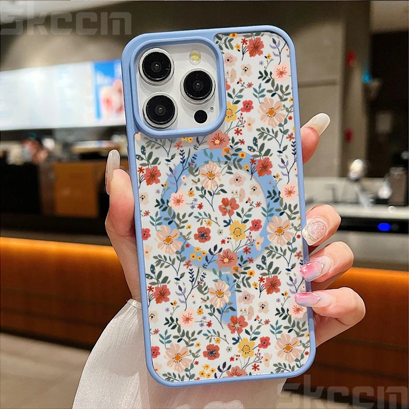 Cute Flower Pattern Phone Case For iPhone