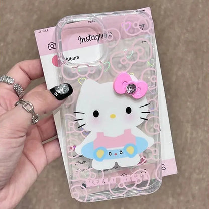 Hello Kitty Bow Swimming Bow Phone Case For iPhone