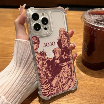 JoJos Bizarres Anime Adventures Phone Case Clear For iPhone