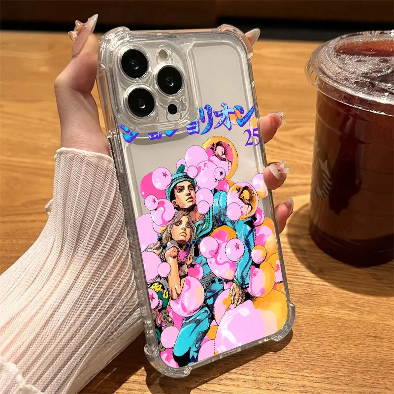 JoJos Bizarres Anime Adventures Phone Case Clear For iPhone