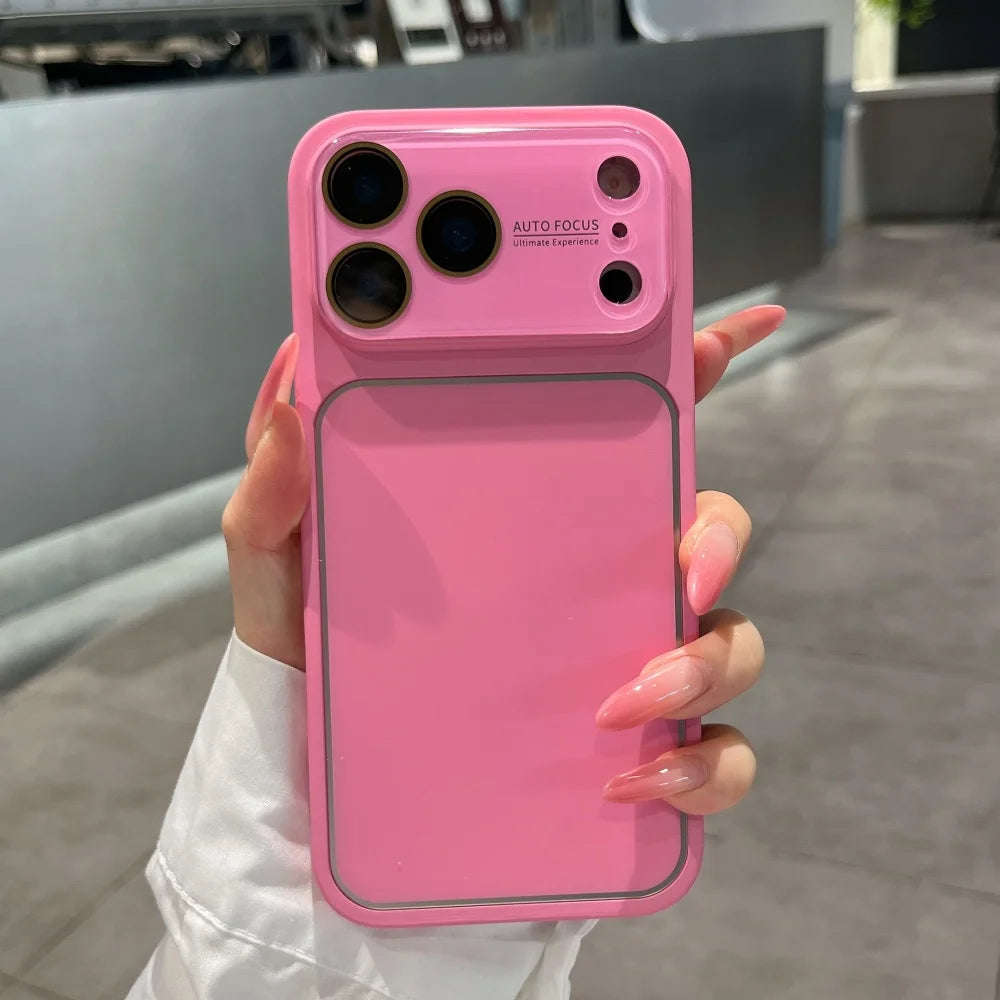 Fashion Candy Color Large Window Matte Case  For iPhone