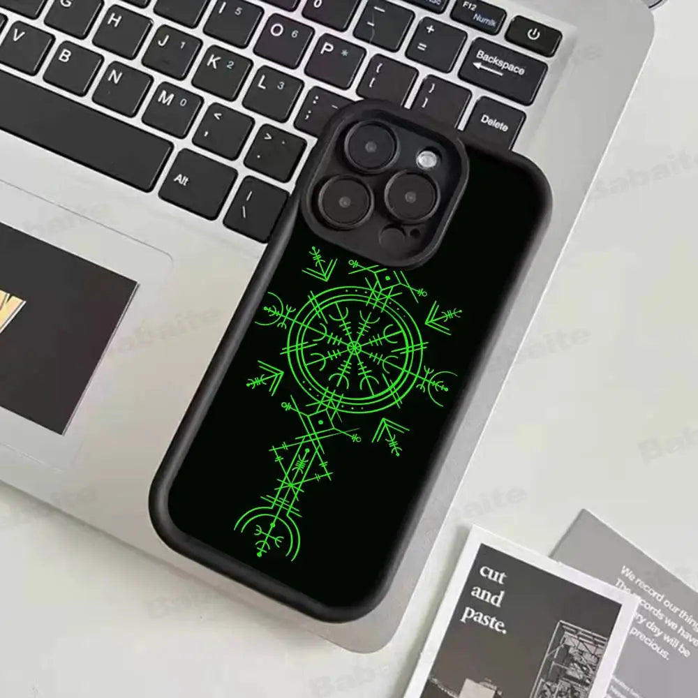 Slavic Viking symbol Kolovrat Silicone Phone Case For iPhone