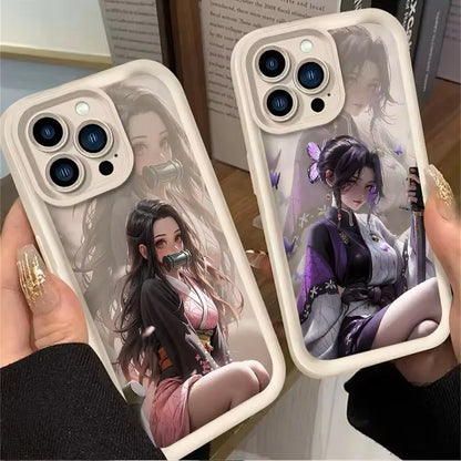 Anime Demon Slayer Girl Phone Case For iPhone