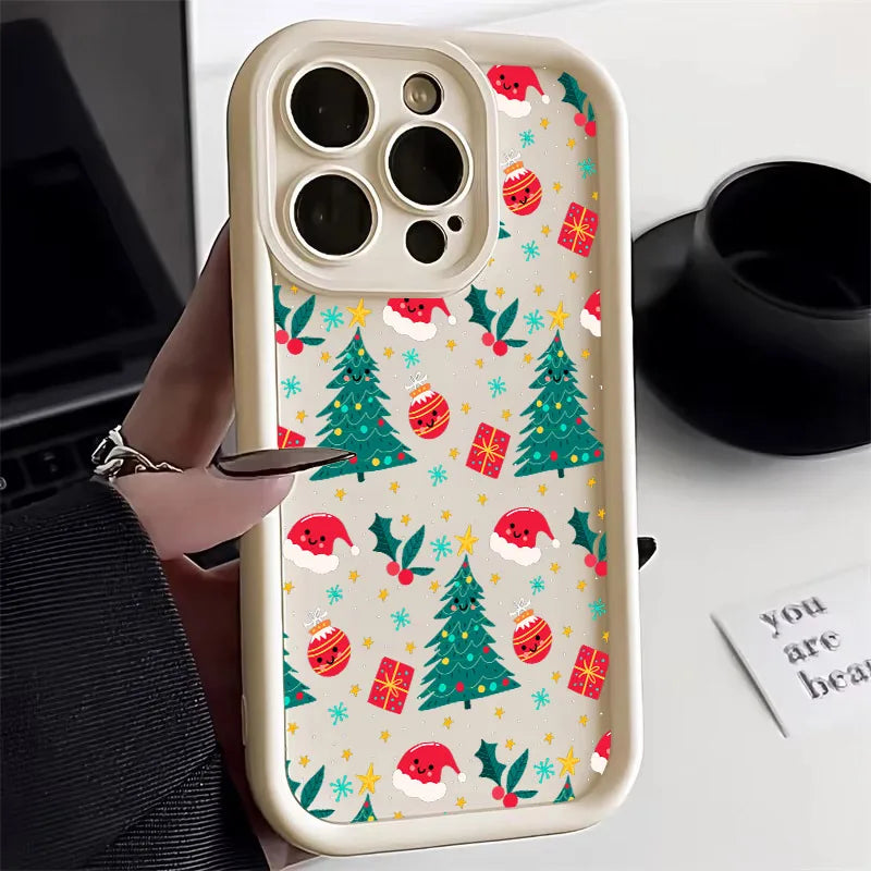 Merry Christmas Happy New Year Silicone Case For iPhone
