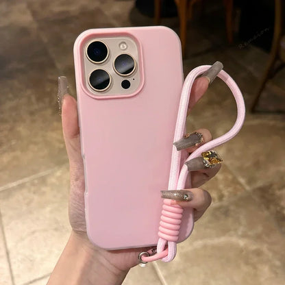 Luxury Lanyard Silicone Phone Case For iPhone