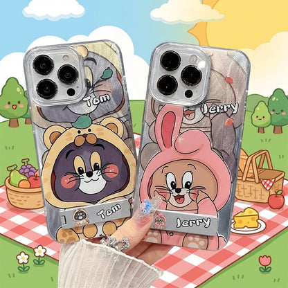 Couple Cat and Mouse Phone Case Compatible with iPhone