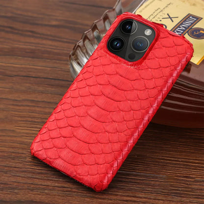 100% Genuine python Leather Phone Case For iPhone
