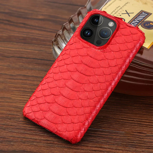 100% Genuine python Leather Phone Case For iPhone