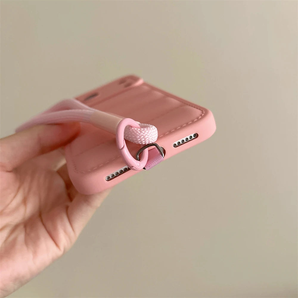Soft Down Jacket Silicone Case For iPhone