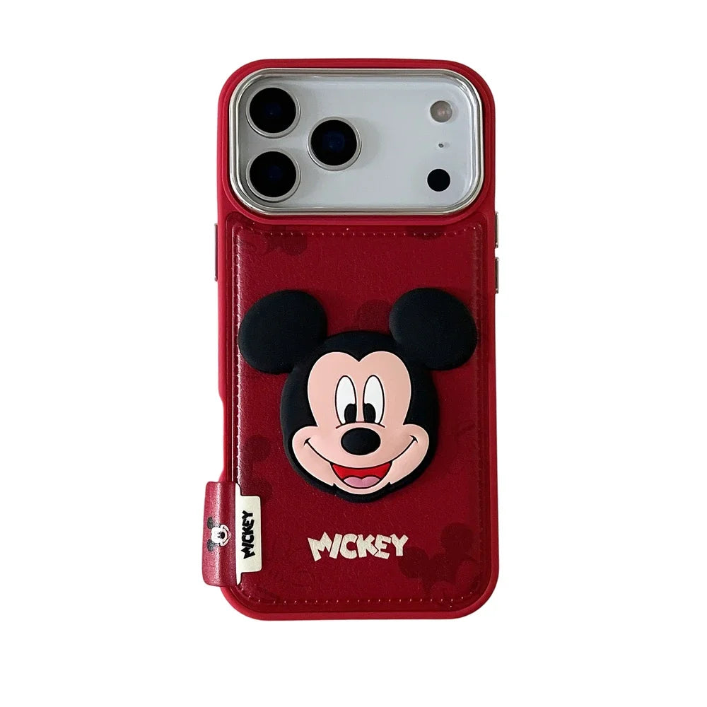 Disney Mickey Mouse Leather Phone Case For iPhone