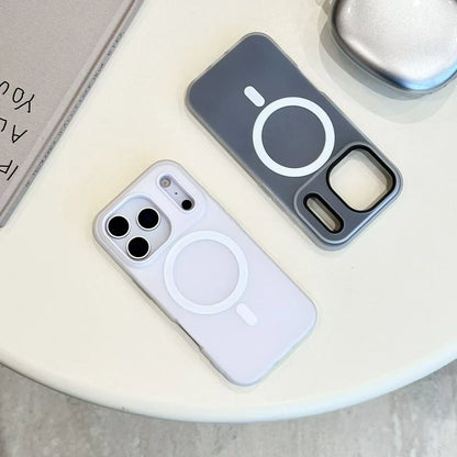 Luxury 2 IN 1 Soft Silicone For magsafe Wireless Charging Phone Case For iPhone