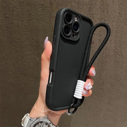 Luxury Colorful Lanyard Soft Phone Case For iPhone